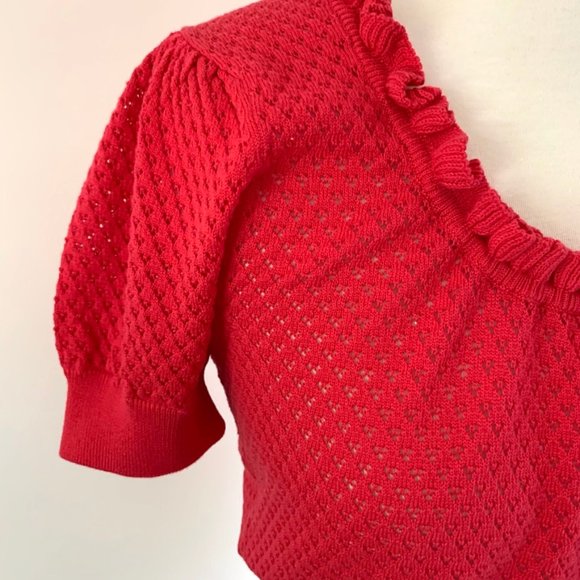 Cotton by Autumn Cashmere Pointelle Knit Sweater - Picture 6 of 7